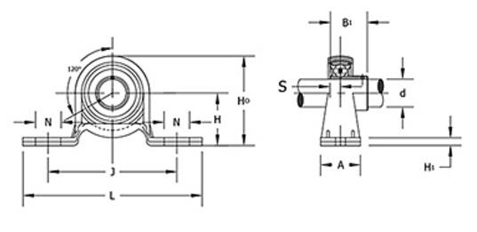 Chèn vòng bi với vít định vị