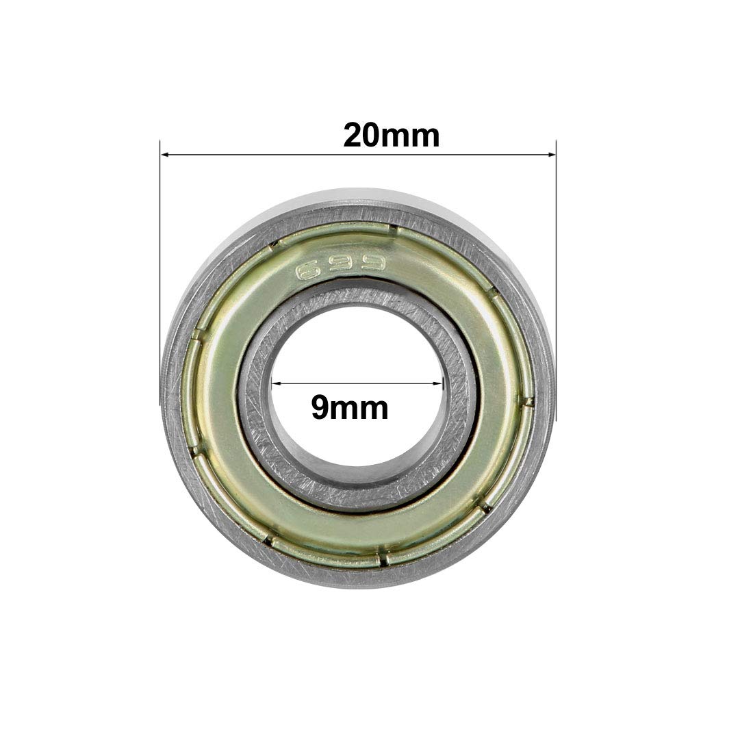 699-2RS Deep Groove Ball Bearings 9mm x 20mm x 6mm Rolamento 699 zz